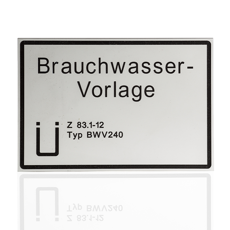 Aluminium Bezeichnungsschild