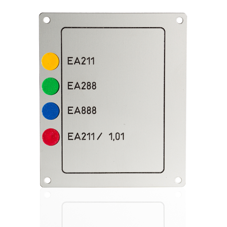 Aluminium Maschinenschild