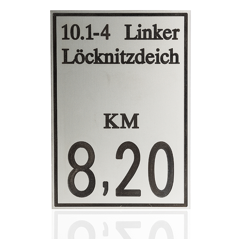 Aluminium Messschild